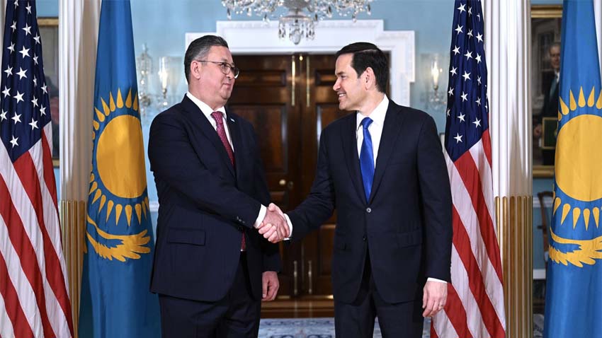 Secretary of State Marco Rubio meets with Kazakhstan Foreign Minister Murat Nurtleu in Washington